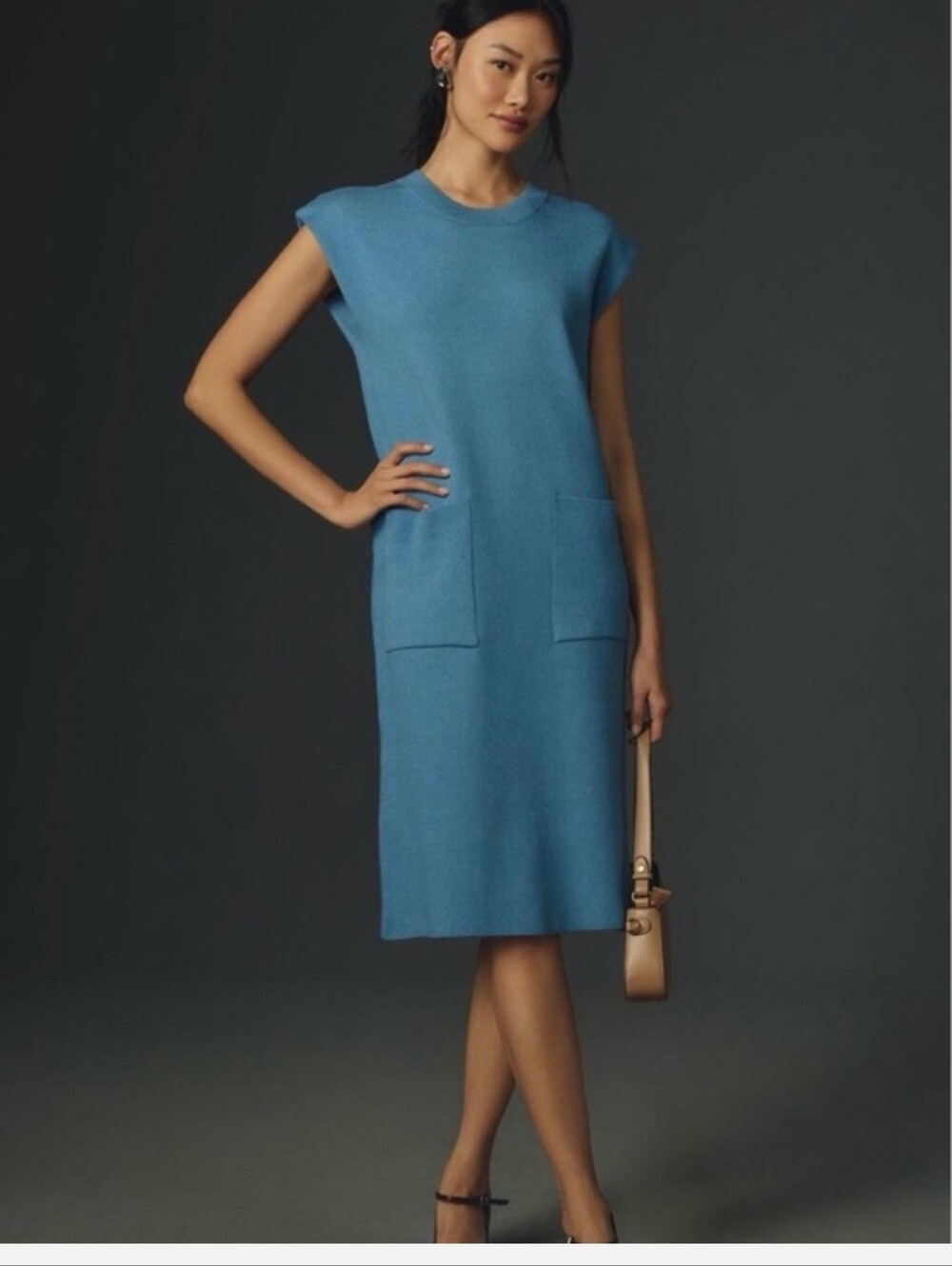 NWOT Maeve by Anthropologie blue knit dress